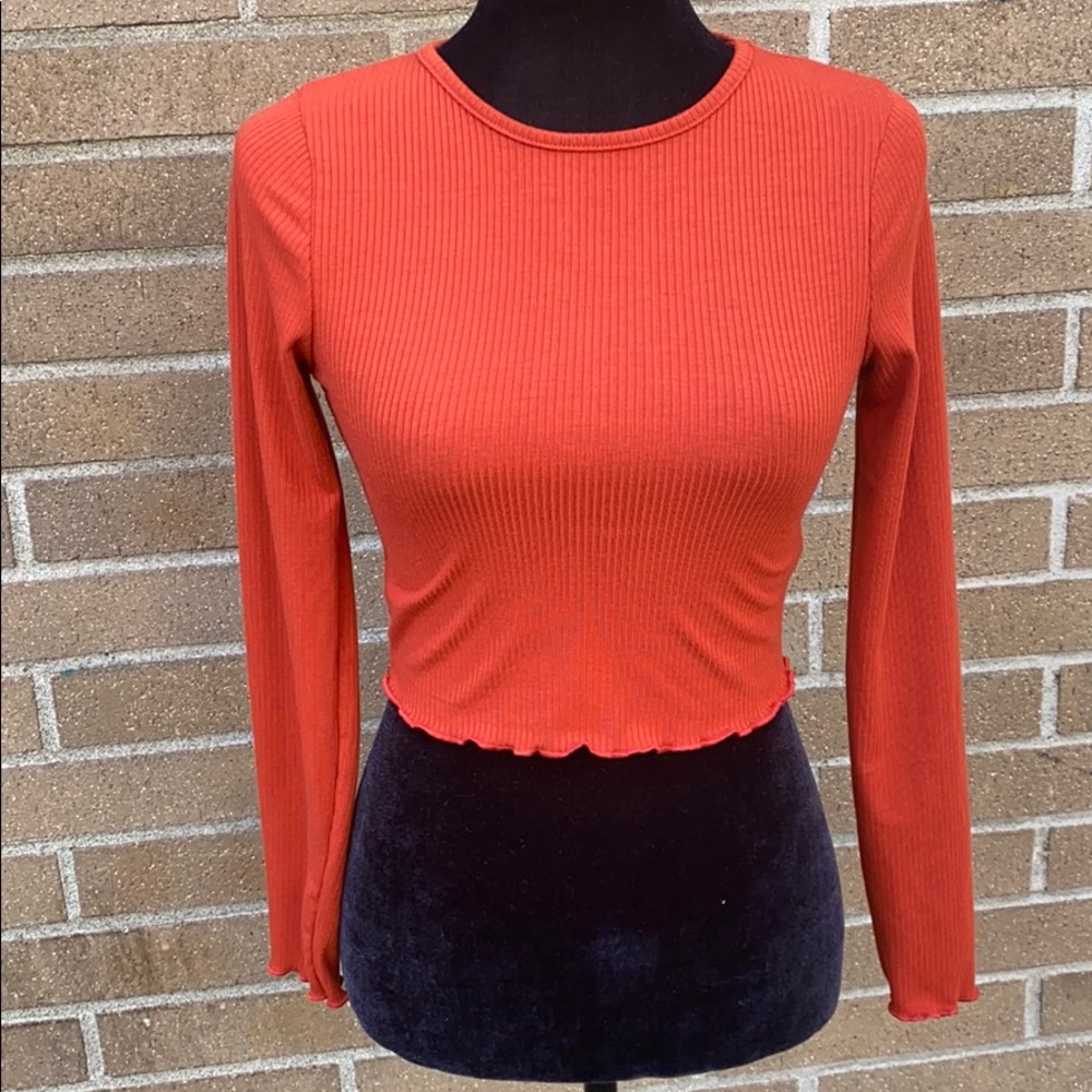 Crop long sleeve shirt 🍂
